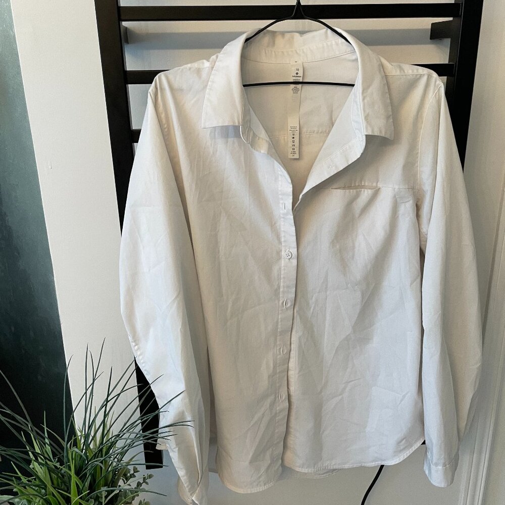 lululemon athletica White Button-Down Shirt